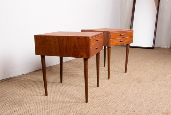 Image 1 of Paire de Chevets Danois en Teck par PBJ Mobler 1960
