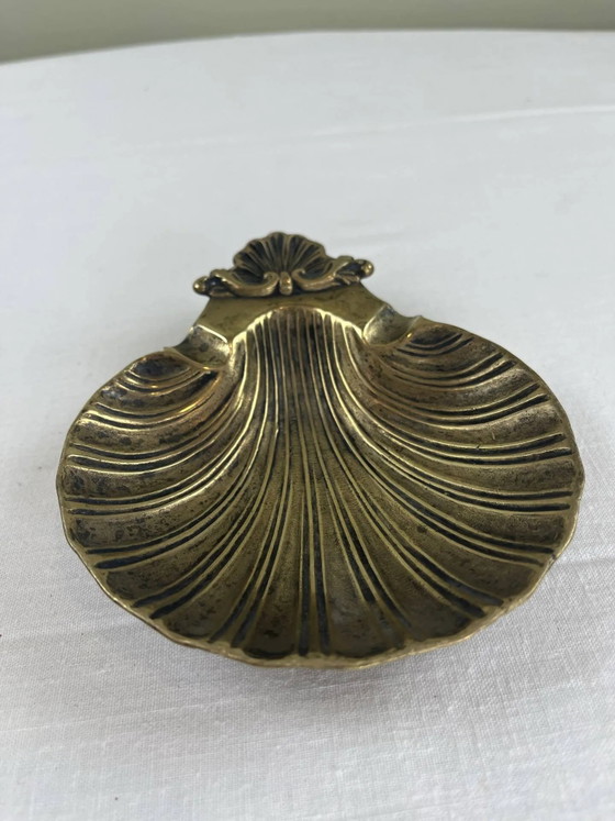 Schelpvormige opbergschaal – Schalen, Brass, Vintage (photo 2 of 8)