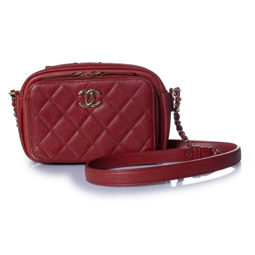 Chanel, Red leather business affinity camera case