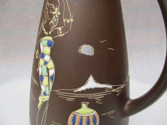 Image 1 of Sparenberg vase, glaze painted, collector, Germany 1950.