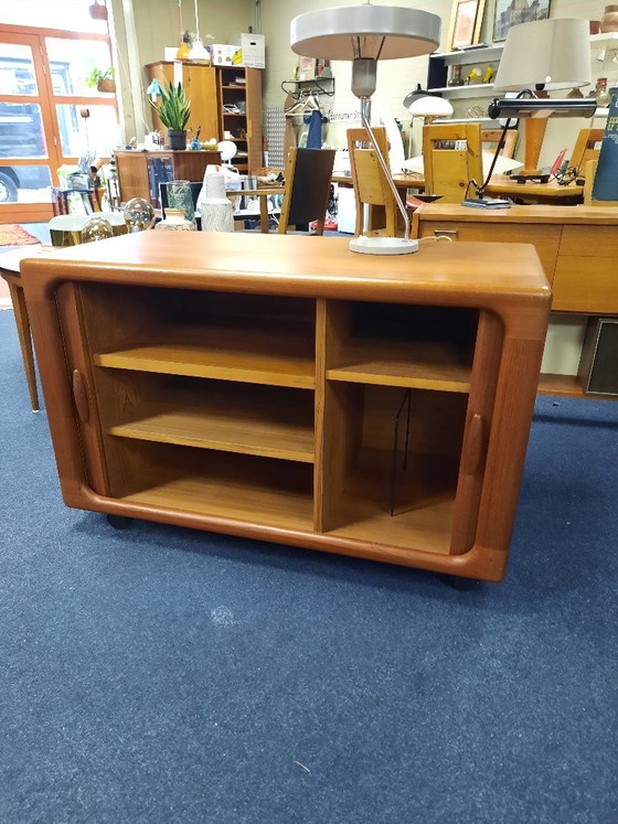 Vintage Danish Dyrlund vinyl/audio cabinet with tambour doors – Sideboard cabinet, Plastic, Wood (photo 3 of 5)