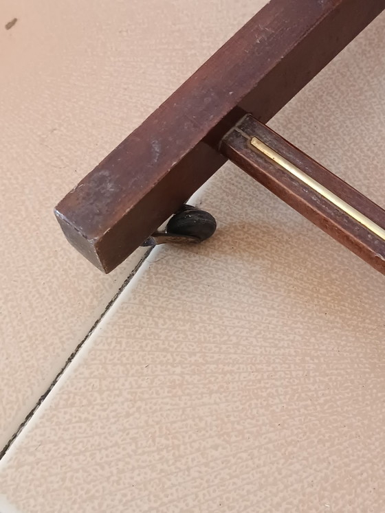 Valet de chambre vintage italien années 60, LGR, Portemanteaux, Métal, Bois, Marron (photo 6 sur 8)