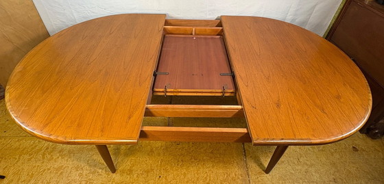 Image 1 of Mid-Century Retro Vintage Teak Oval Extending Dining Table by G Plan – Fresco Range 1960s  Designed by Victor Wilkins | Afromosi