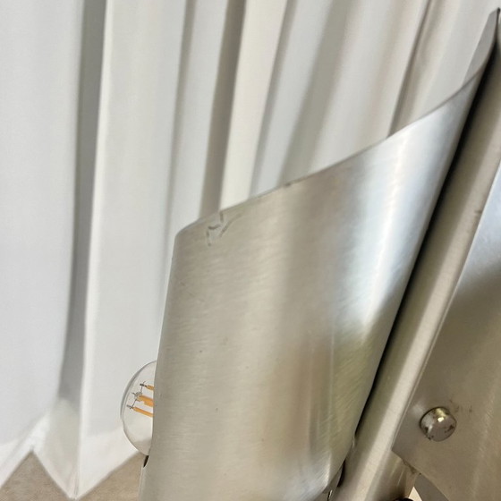 Image 1 of Brushed aluminum floor lamp, Space Age style, 1970s