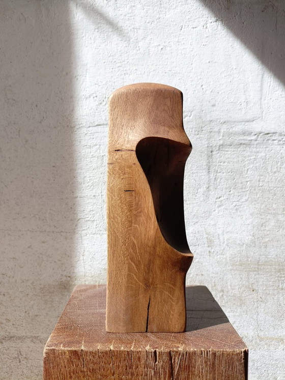 Vaso / scultura in rovere massiccio intagliato – retroDom, Vasi, Wood (photo 3 of 8)