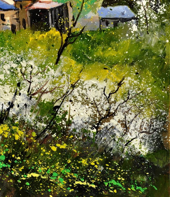 Spring – P. Ladent, Pinturas y dibujos, Canvas (photo 4 of 5)