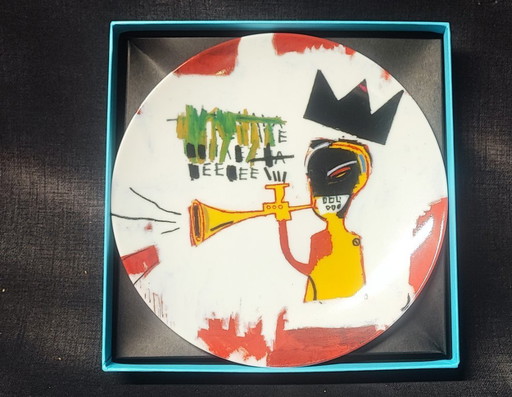 Piatto "Tromba" di Jean-Michel Basquiat, 1984 – Porcellana di Limoges – Ligne Blanche Paris