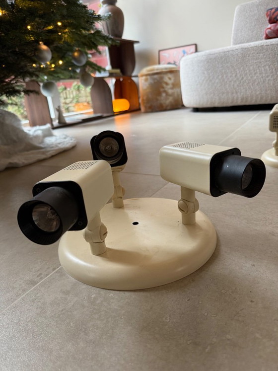 Herda Lamp - Set van 2 Vintage Plafondspots - Spae Age Vintage Jaren 70 80 – Plafondlampen, Metal (photo 9 of 12)