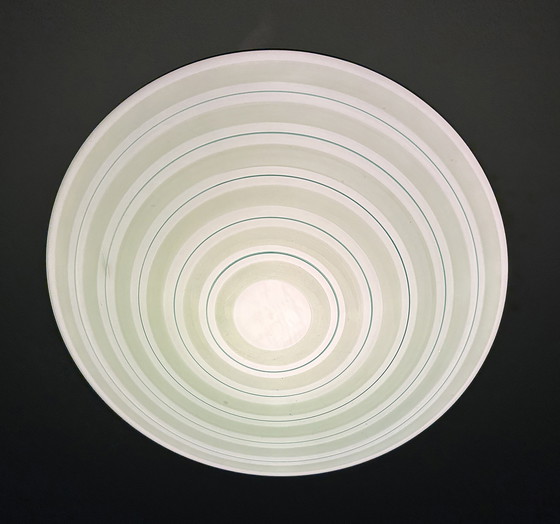 Image 1 of Vintage Art Deco  Glass Pendant Lamp