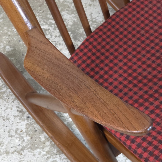 Image 1 of Frank Reenskaug, Bramin Møbler schommelstoel Deens teak 60's