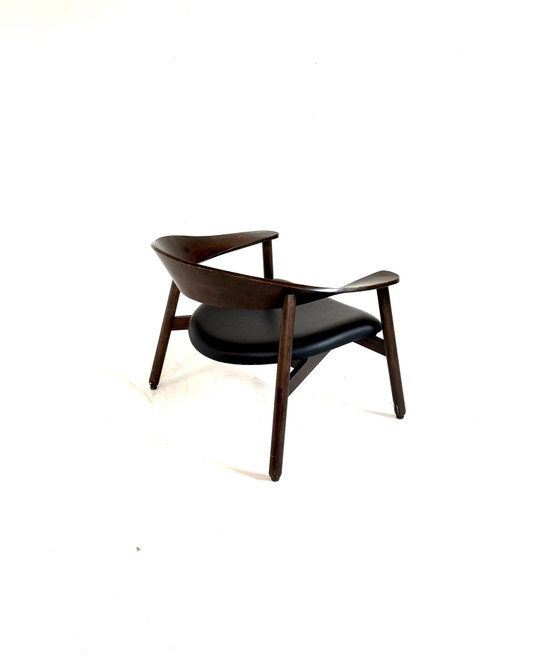 Danish Design Lounge Armchair ‘102’, Henrik Bønnelycke ‘00 – Wood, Leather (photo 6 of 13)