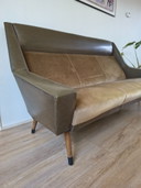 Divano Design Vintage Mid-Century + 2 Poltrone Verde Oliva