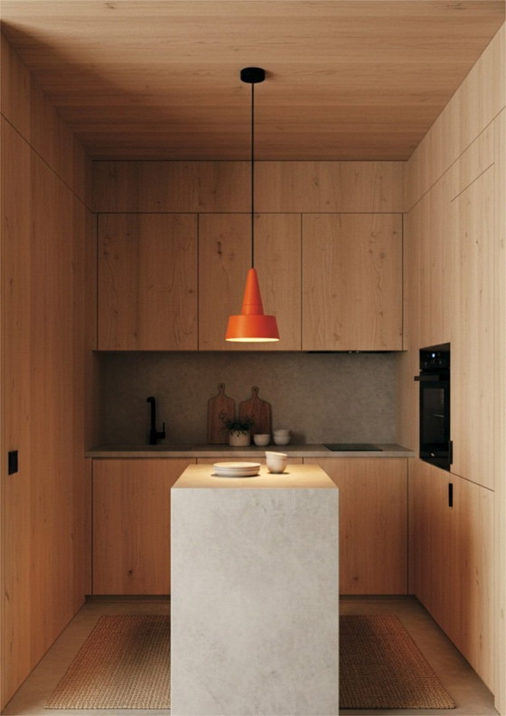 Image 1 of Paire de suspensions en grès SML 2.0 de NEO, conçues par Rodrigo Vairinhos – Orange vif mat (lot de 2)