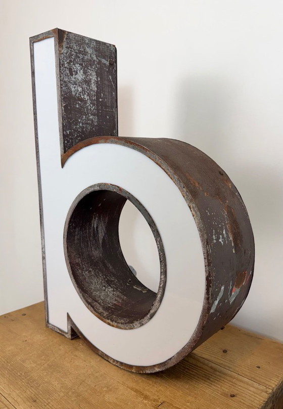 Image 1 of Vintage Illuminated Advertising Letter B , 1960s