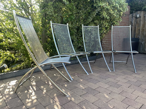 Gardinox Tuinstoelen RVS 4 stuks