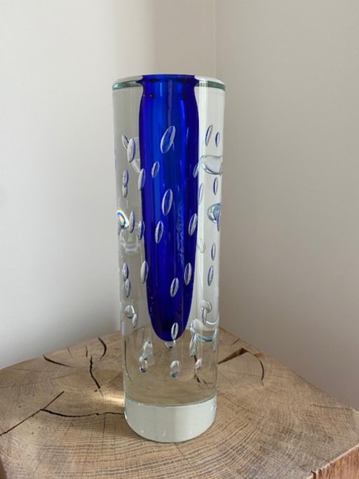 Jan Beranek Czech Republic 1970s Stunning Heavy Sommerso Vase – vazen, Glass (photo 2 of 5)