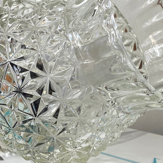 Image 1 of Lámpara portátil antigua de globo en vidrio transparente