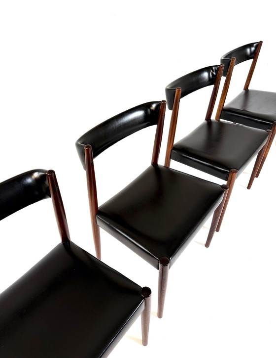 Image 1 of Ensemble de 6 chaises de salle à manger danoises vintage des années 60