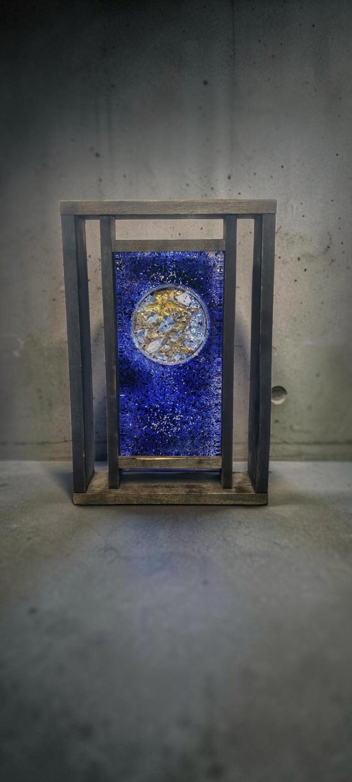 Monica Backström – Kosta Boda “Frozen Images” – Escultura de vidrio firmada – glaskunst, Glass, Wood