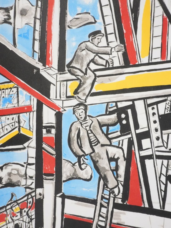 Fernand Léger: Die Baumeister in den Wolken, signierte Lithografie – Lithographien & Drucke, Paper (photo 11 of 11)