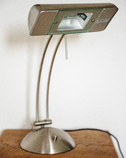 Lampada da tavolo/scrivania vintage in acciaio inossidabile – A.H.G. Wachsmuth & Krogmann (Germania, circa anni '60)