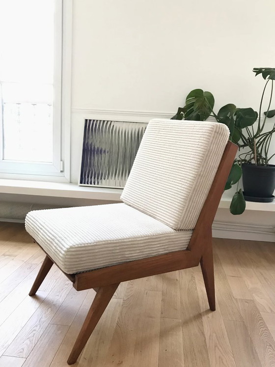 Image 1 of L-vormige corduroy fauteuil