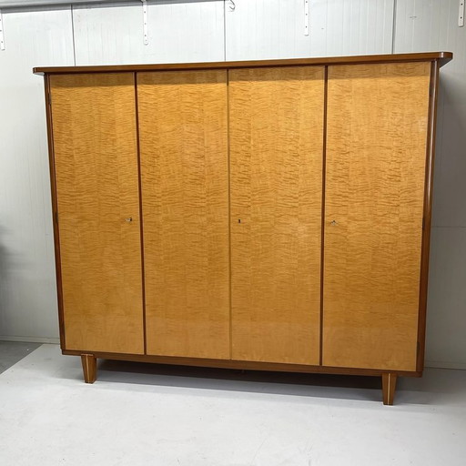 Midcentury 4 Deurs Gloss Vintage Kledingkast Wardrobe
