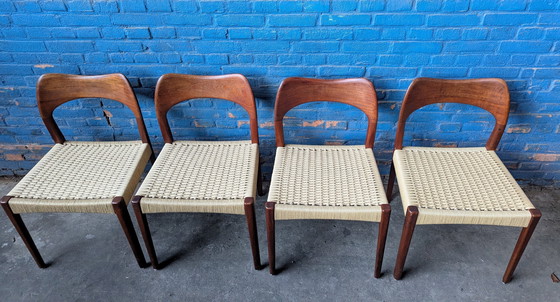 Image 1 of Silla 4x de mediados de siglo - Arne Hovmand Olsen para Mogens Kold