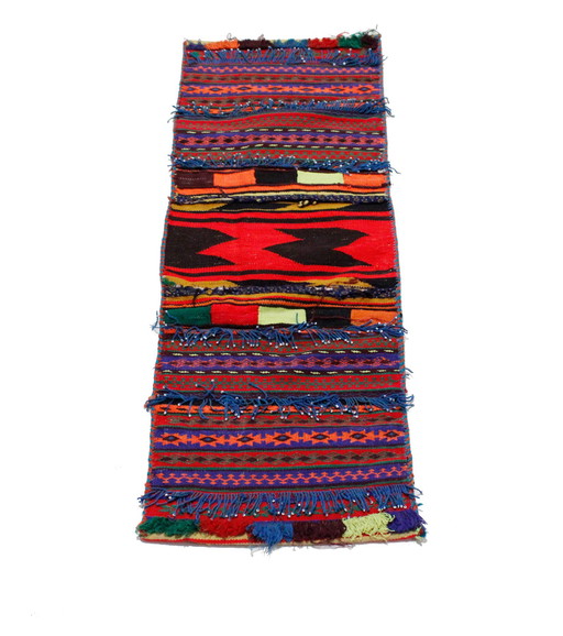 Original Handgeknüpfte Salz Tasche Aus Echter Wolle, Khurjin, Afghan Deco 70x30 cm