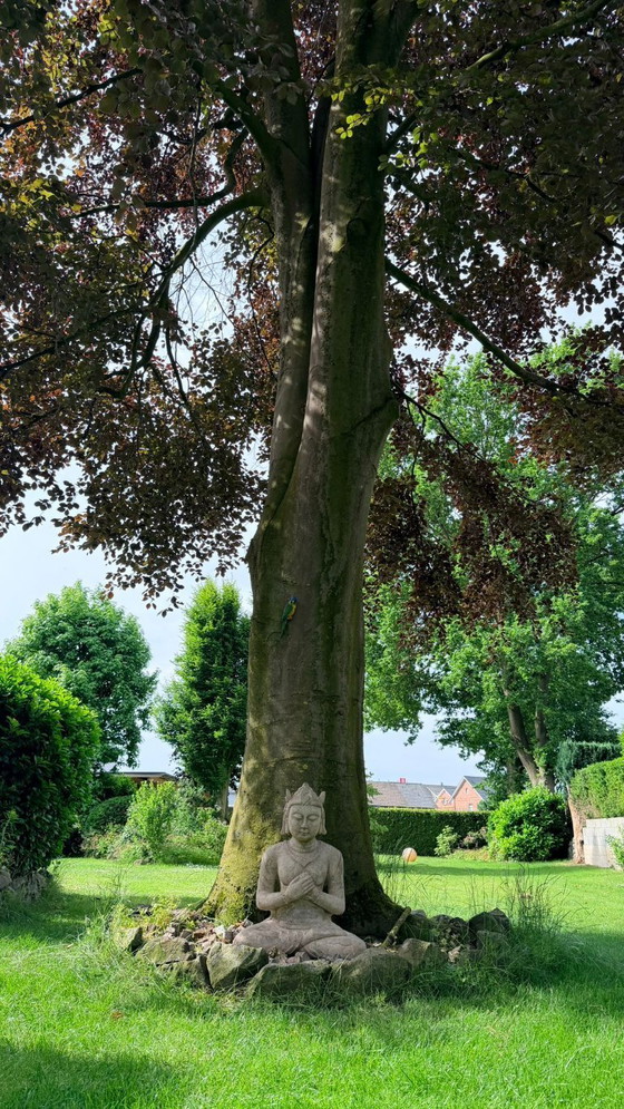 Image 1 of Monumentale Indonesische Tempelfiguur à Natuursteen – Java de Bali – 19e Eeuw