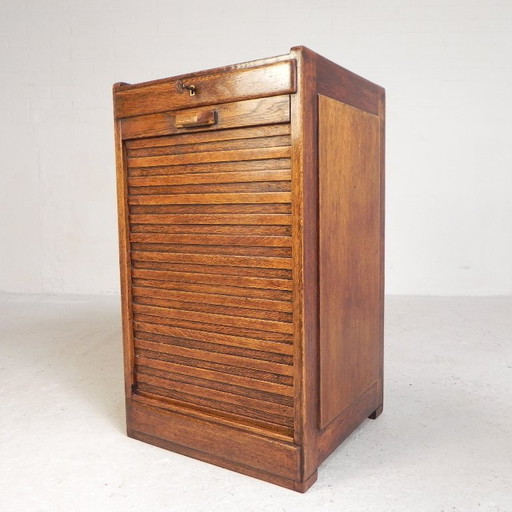 Eiken rolluikkast met 1 luik, 77 cm hoog, jaren 30 – ladekasten, Wood (photo 2 of 18)