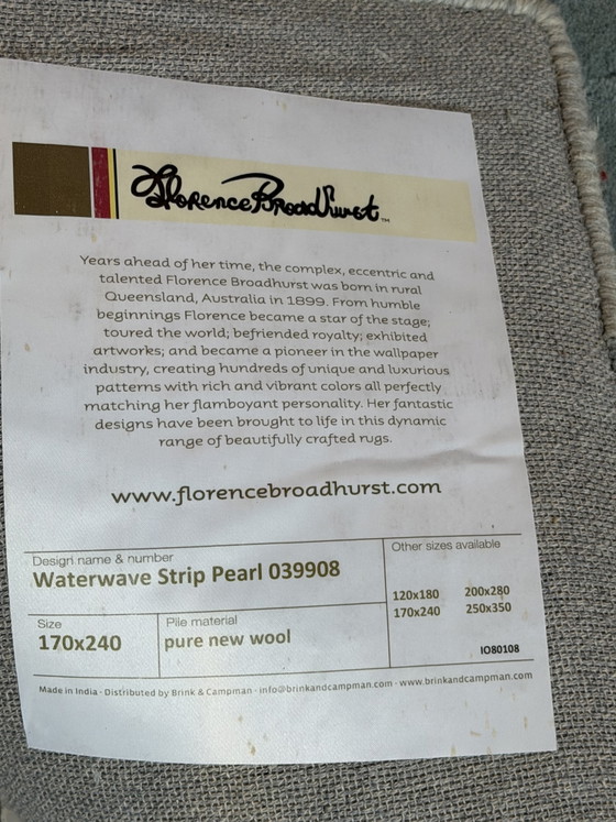 Image 1 of Brink en Campman tapijt Florence Broadhurst Waterwave Pearl
