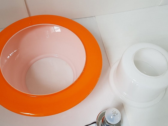 Image 1 of IMPORTANTE LAMPE DE SOL OU A POSER 1970 EN VERRE VINTAGE SPACE AGE POP 70'S 