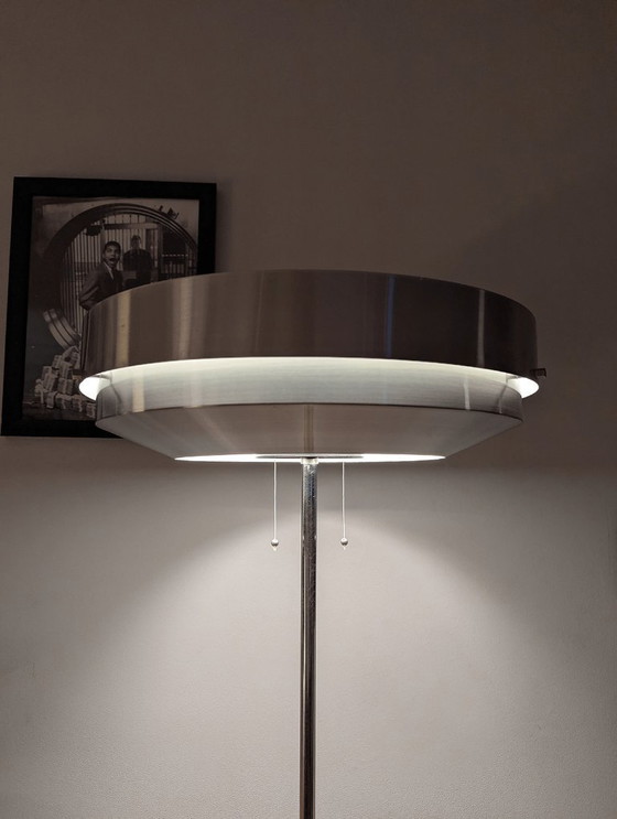 Image 1 of Gispen/Evolux Floor Lamp - Stainless Steel & Chrome - (1970s)