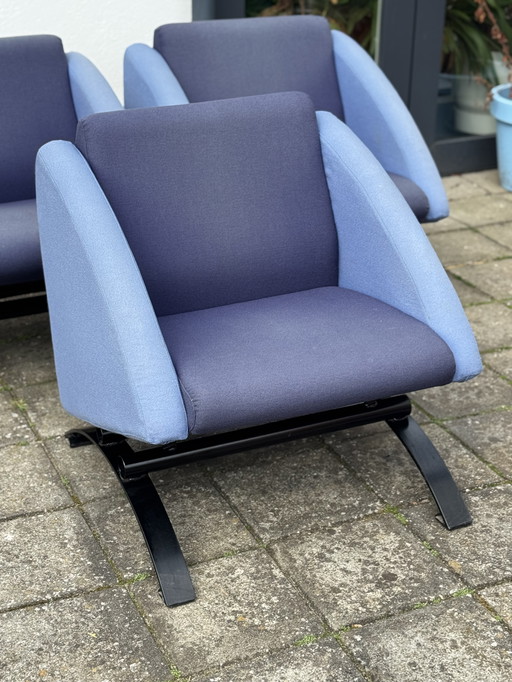 Trio de fauteuils postmodernes
