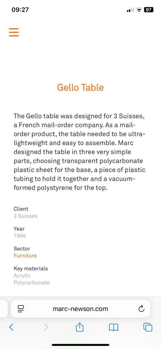 Marc Newson Gello Table – Bijzettafels, Other (photo 5 of 6)