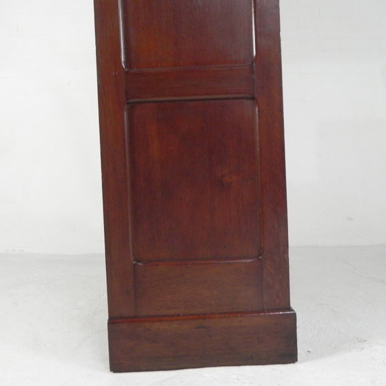 Image 1 of Eiken rolluikkast met 2 luiken, 148 cm hoog, jaren 20