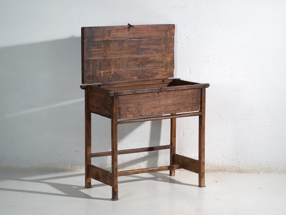Antique Chinese lift-top desk in pine – China, circa 1930 – Iron (photo 28 of 40)