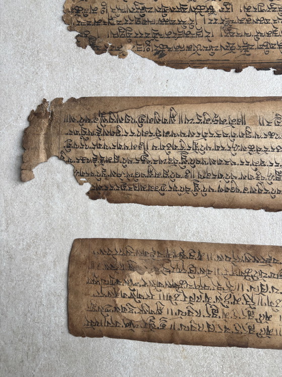 Image 1 of Antico manoscritto buddista tibetano, XVIII-XIX secolo - frammenti autentici su carta fatta a mano