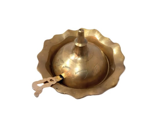 Image 1 of Vintage brass sugar bowl with spoon