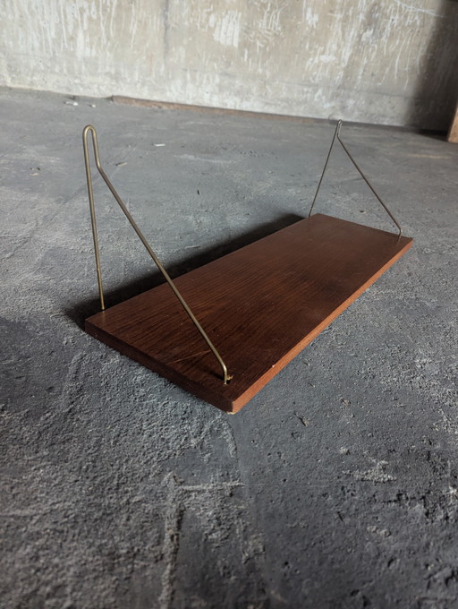 Vintage wandplank -teak- Denemarken 1960s