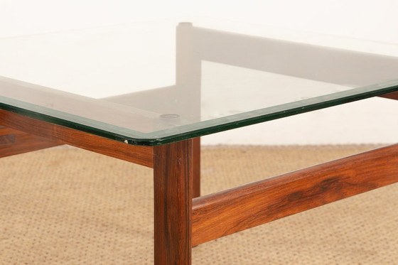 Image 1 of Danish Coffee Table in Rosewood and Glass by Arne Wahl Iversen 1960.