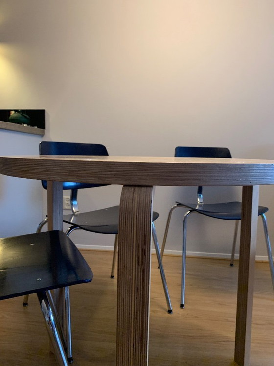 Image 1 of Zelfgemaakte Artek Aalto ronde tafel