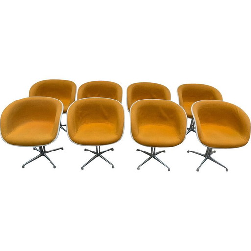Set di 8 poltrone vintage La Fonda di Charles e Ray Eames per Herman Miller, 1970