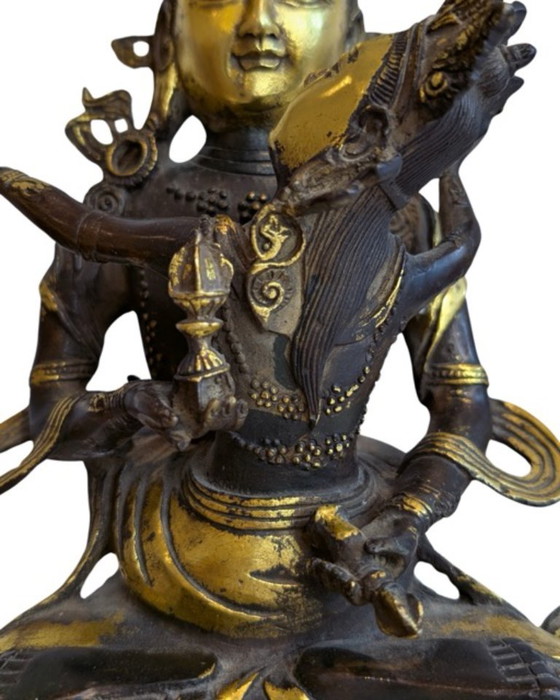 Yab-Yum tantrique vintage en bronze doré – Circa 1960 – Objets déco, Gold (photo 12 of 13)