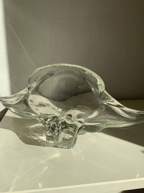 Image 1 of XXL-Skulpturschale aus Muranoglas – „Muschelelement“ – 2,3 kg – 1970er Jahre