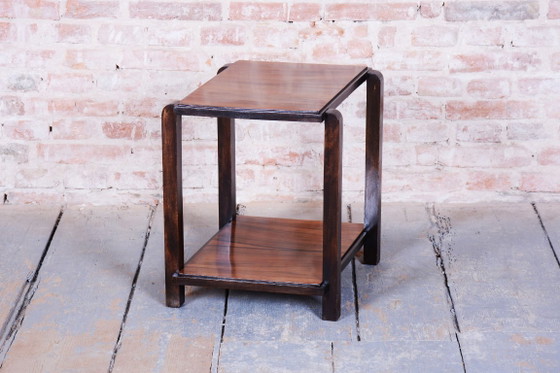 Gerestaureerde art-deco salontafel, beuken, walnoot, opnieuw gepolijst, Frankrijk, jaren 1930 – Wood (photo 3 of 13)