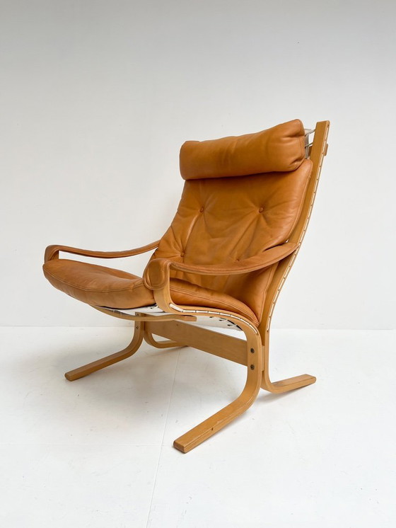 Image 1 of Fauteuil Siesta avec repose-pieds, conçu par Ingmar Relling pour Westnofa, années 1970