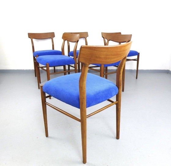 Image 1 of 6x Gustav Herkströter Stühle Lübke 1960er Mid Century