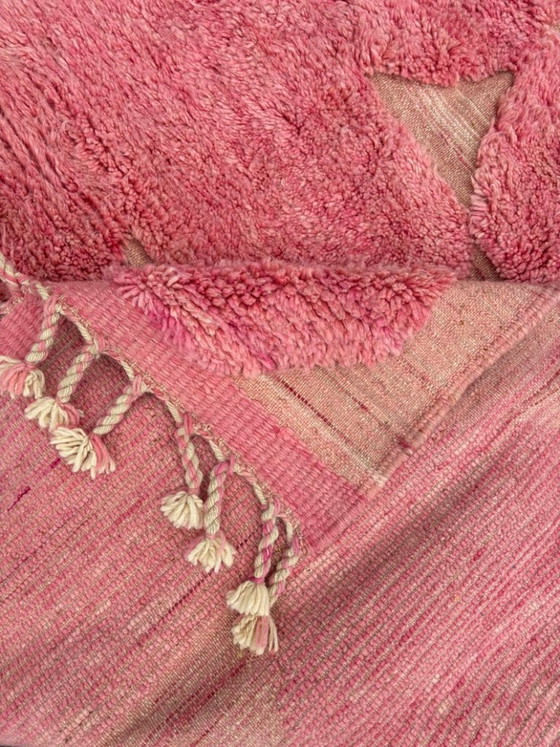 Image 1 of Handmade Pink 200X300cm, Soft and Plush Textured Rug, Bohemian Home Decor, Cozy Pink Area Rug with Tassels, Shaggy Carpet for